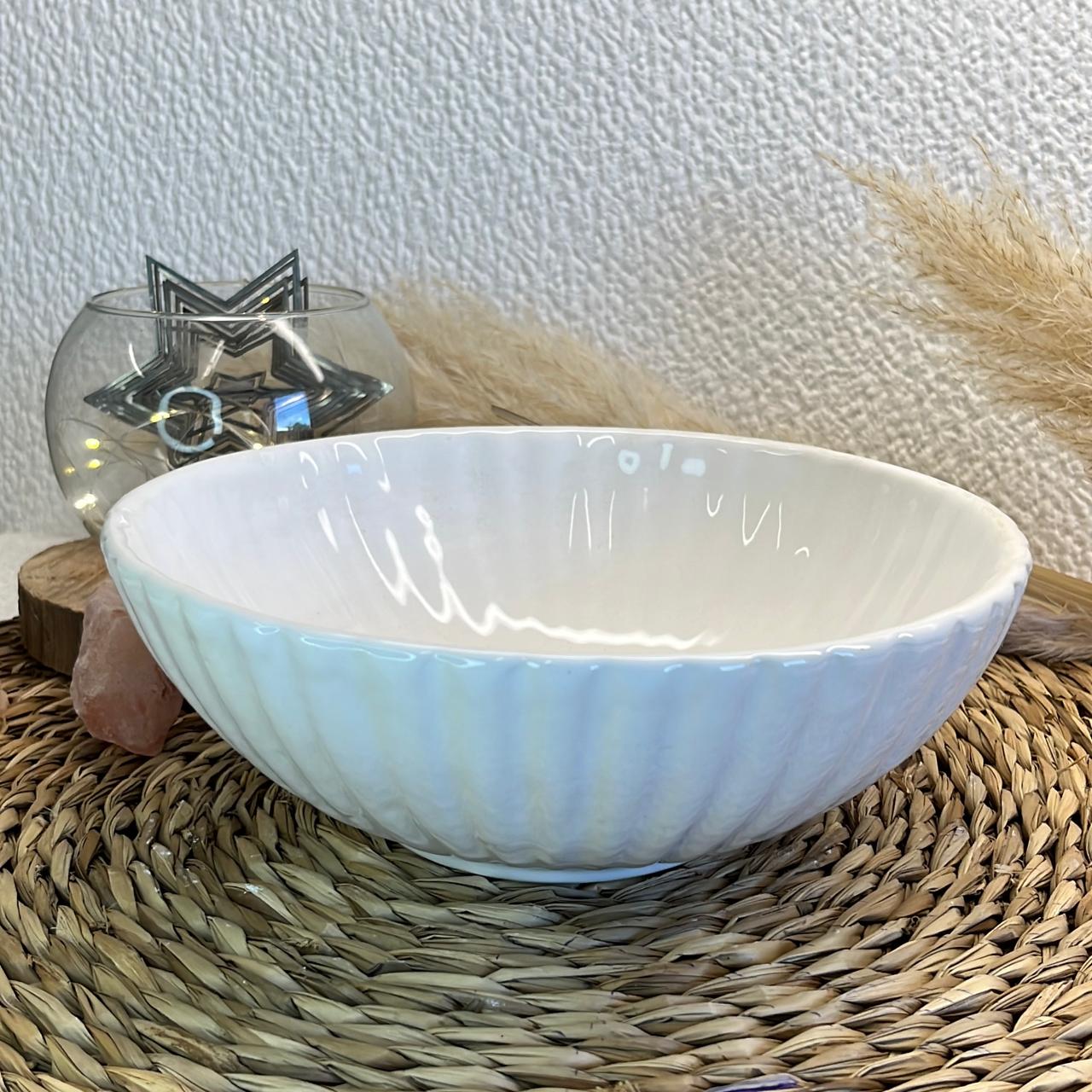 Bowls redondo ondulado (blanco)