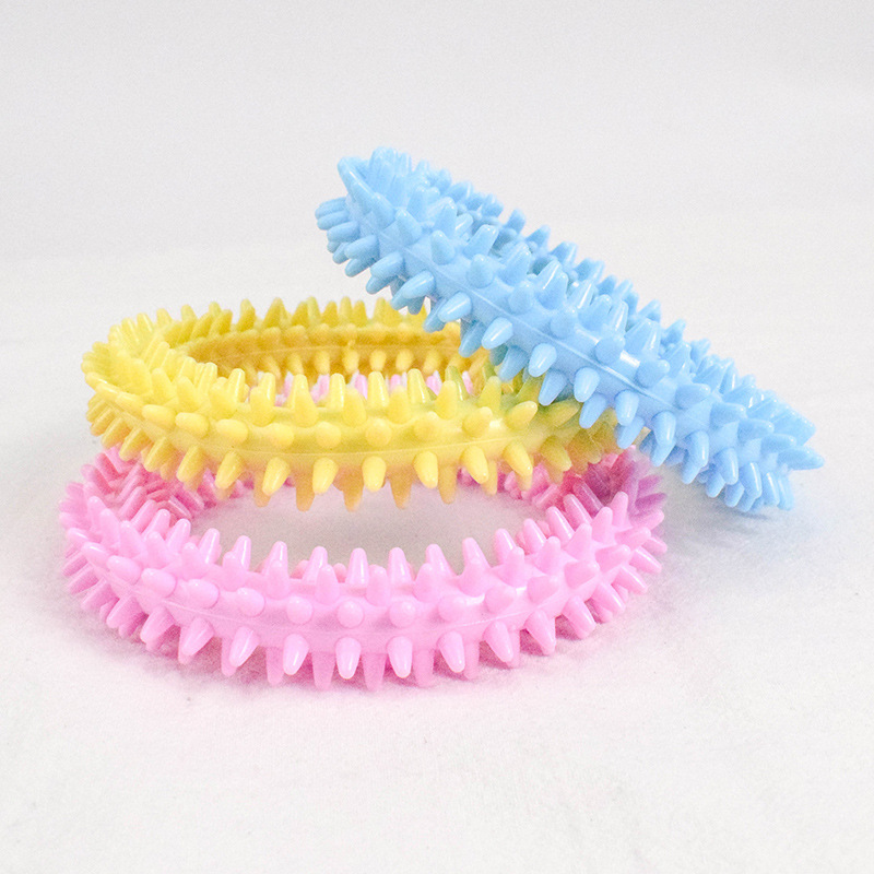 Juguete Mascotas Aro Resistente Limpia los Dientes Perro