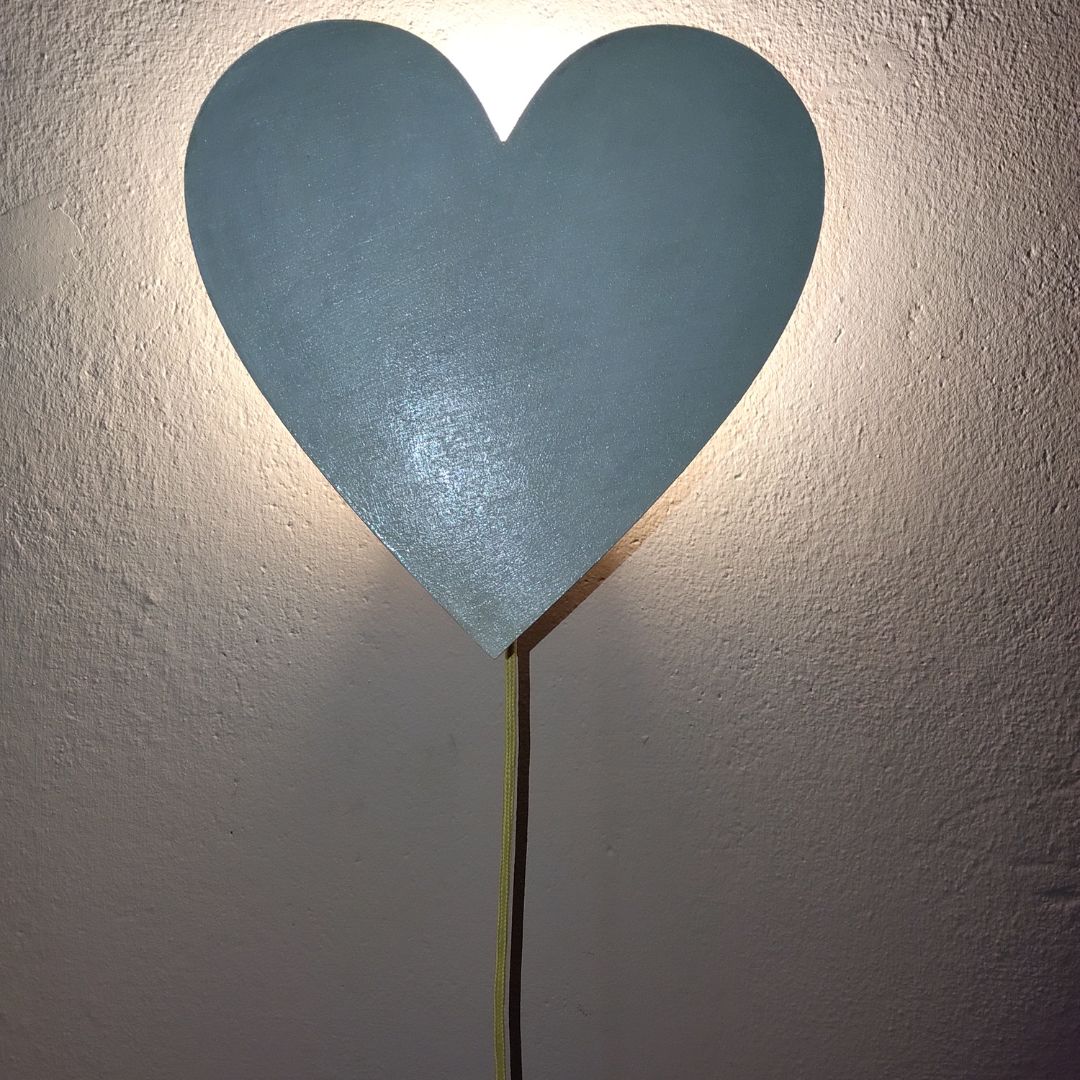 Velador Infantil de pared Corazon