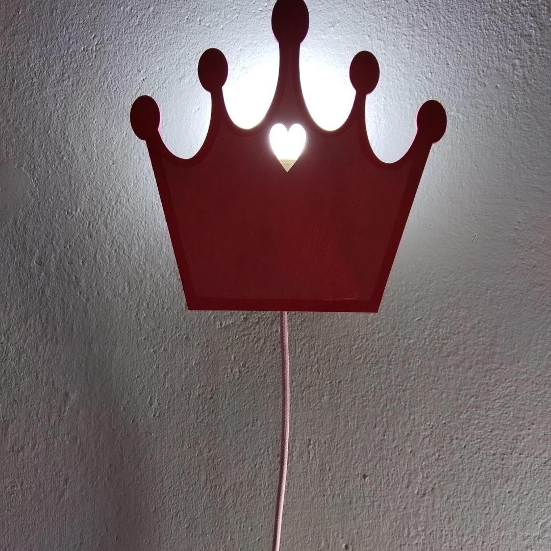 Velador Infantil de pared Corona