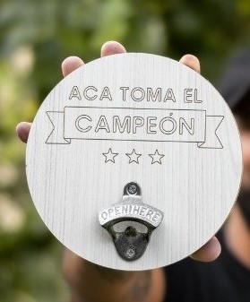 Destapador de Pared Redondo -Aqui toma el campeon